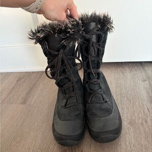 North Face Black Fur-Lined Women's Boots